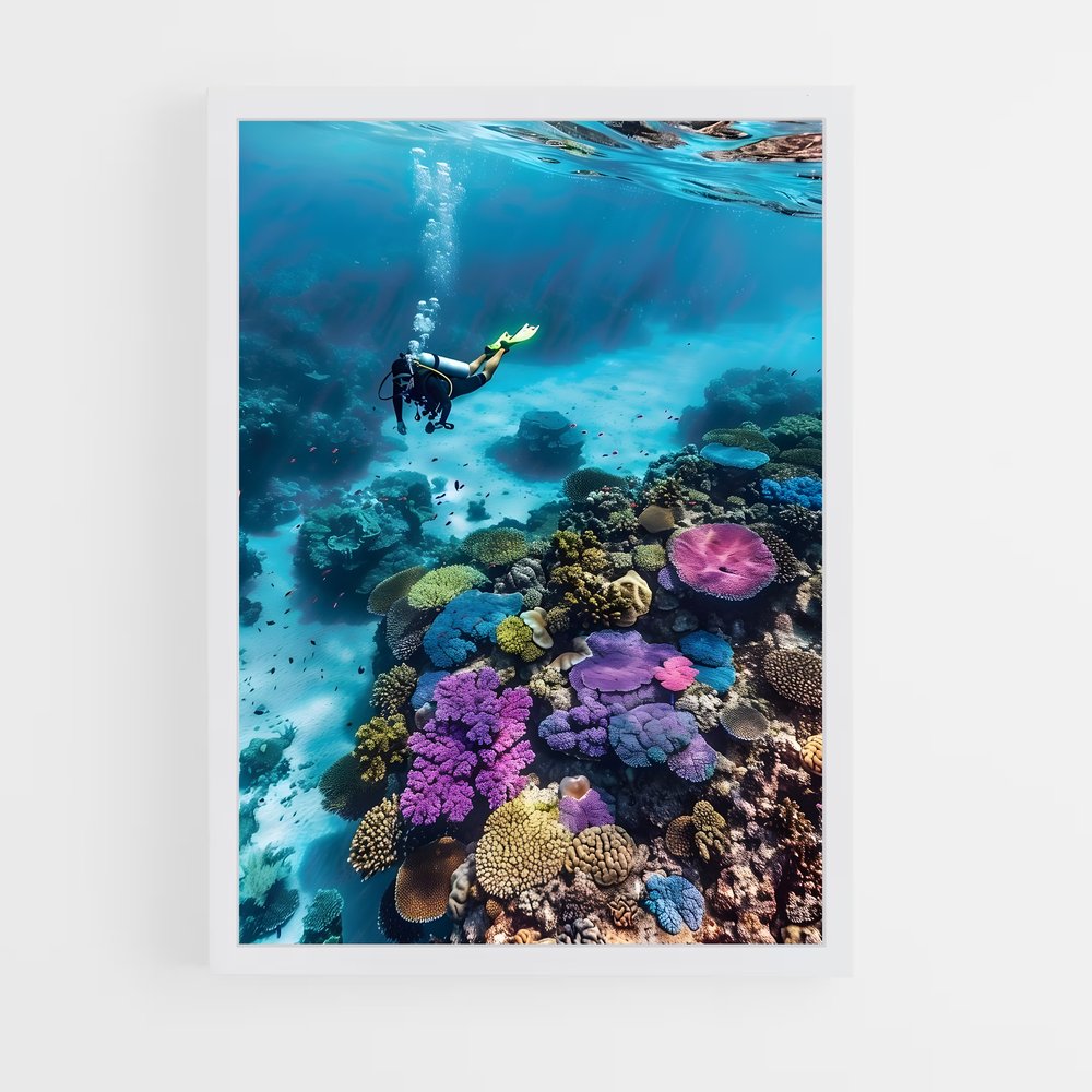 Poster Rêve sous la Mer – affiche Plongée sous-marine (vue 3)